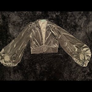 Olive green sparkly crop top. worn once